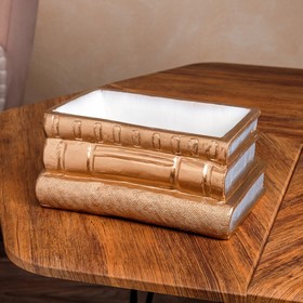 

Кашпо-органайзер "Стопка книг", золотистый/серебристый, 1 л
