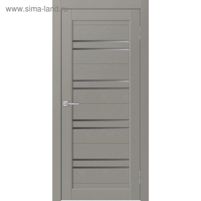 фото Дверное полотно l 4, 800 × 2000 мм, остеклённое, вставка сатинат графит, цвет grey soft