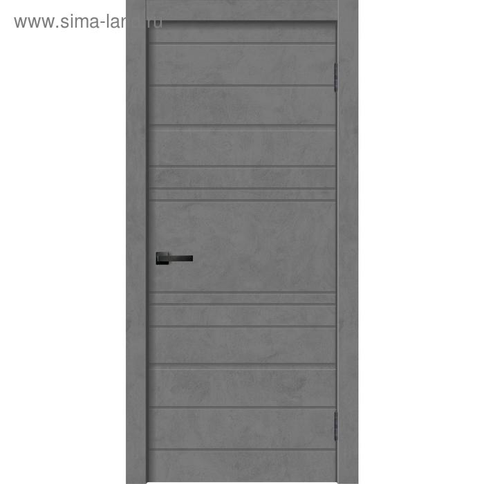 Дверное полотно GEOMETRY-2, 600 × 2000 мм, глухое, цвет бетон графит дверное полотно geometry 1 600 × 2000 мм глухое цвет бетон снежный