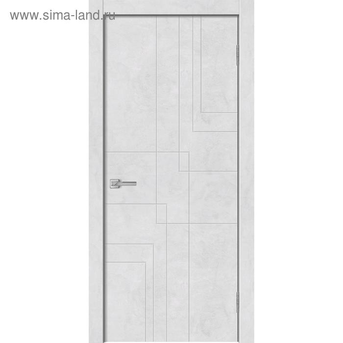Дверное полотно GEOMETRY-3, 600 × 2000 мм, глухое, цвет бетон снежный дверное полотно geometry 3 900 × 2000 мм глухое цвет бетон снежный