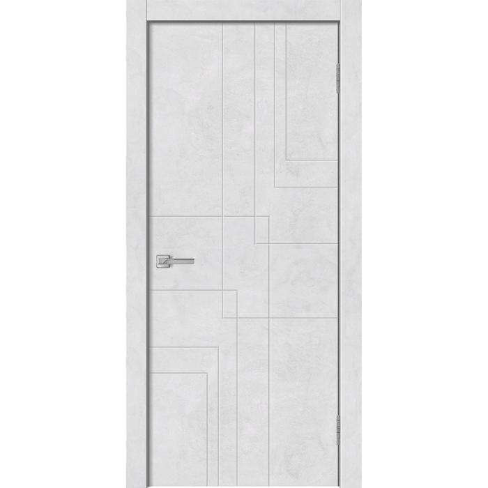 Дверное полотно GEOMETRY-3, 900 × 2000 мм, глухое, цвет бетон снежный полотно дверное двери гуд geometry 1 бетон снежный глухое 200х80см пвх