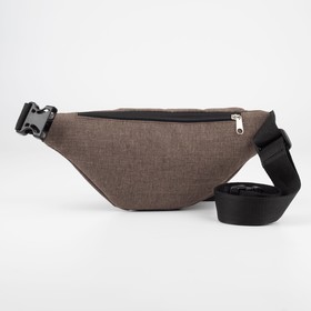 

Сумка поясная, отдел на молнии, цвет коричневый