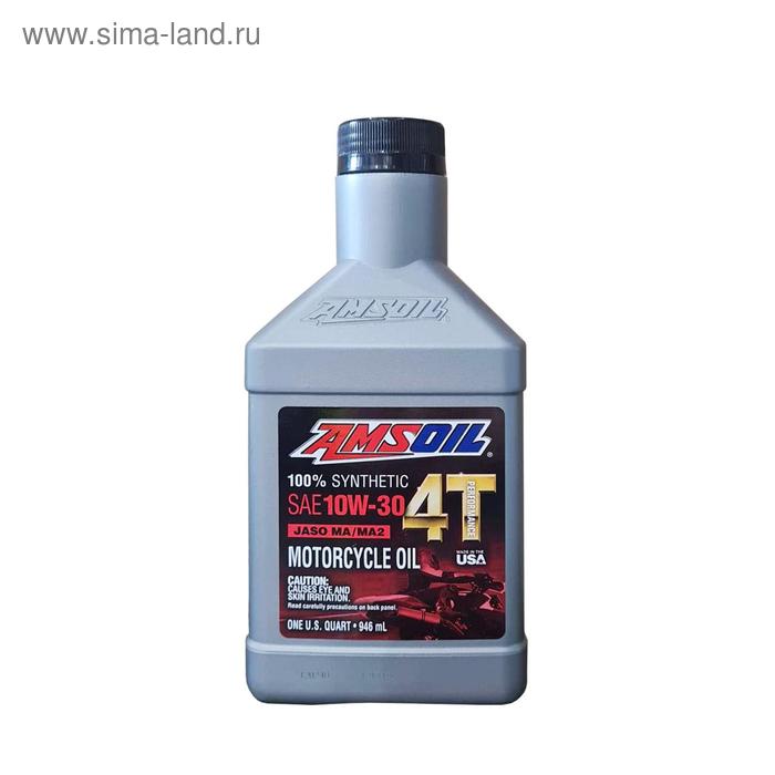 Моторное масло AMSOIL 100% Synthetic 4T Performance 4-Stroke Motorcycle Oil SAE 10W-30