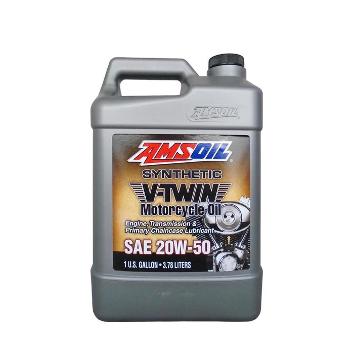 фото Мотоциклетное масло amsoil synthetic v-twin motorcycle oil sae 20w-50, 3,78л