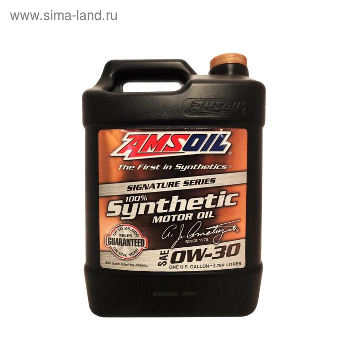 фото Моторное масло amsoil signature series synthetic motor oil sae 0w-30, 3,78л