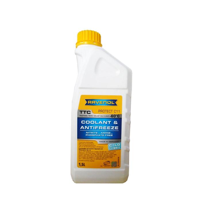 

Антифриз готовый к прим. жёлтый RAVENOL TTC COLD CLIMATE -60C, 1,5л