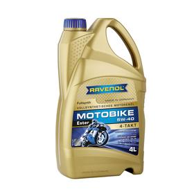 

Моторное масло RAVENOL Motobike 4-T Ester SAE 5W-40, 4л