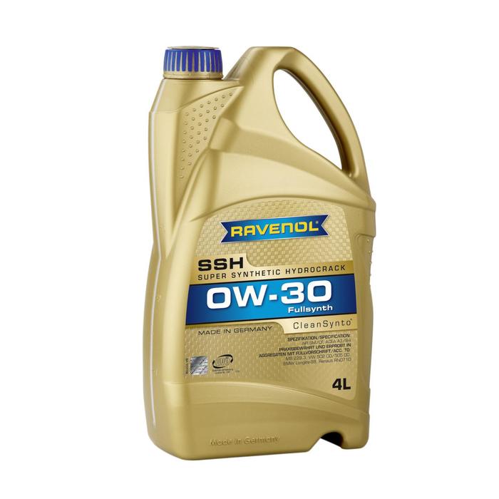 фото Моторное масло ravenol super synthetic hydrocrack ssh sae 0w-30, 4л