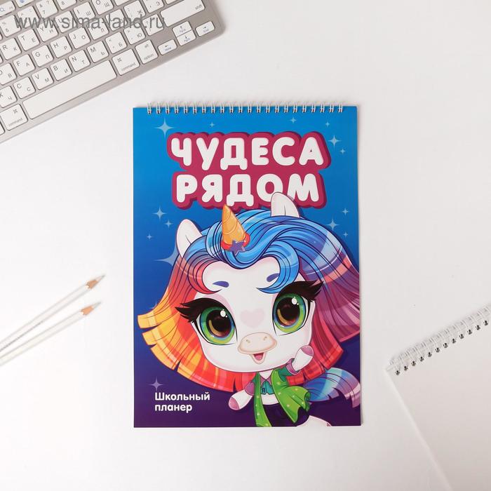 Дизайнерские планинги  Сима-Ленд Планер школьника вертикальный А4 Чудеса рядом