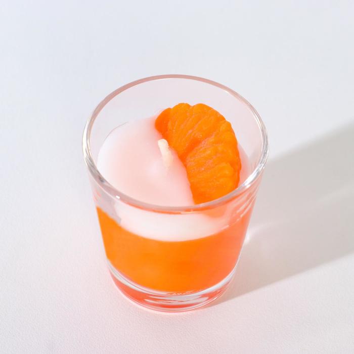 Свеча ароматическая в стакане Цитрусовый мусс, 60 г свеча ароматическая цитрусовый мусс 60 гр цвет оранжевый