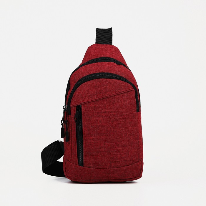 Сумка слинг ЗФТС, текстиль, цвет бордовый сумка слинг зфтс повседневная текстиль красный бордовый