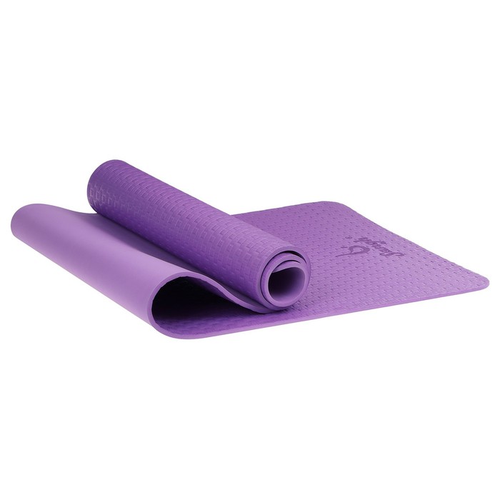 Коврик для йоги 183 х 61 х 0,7 см, цвет фиолетовый