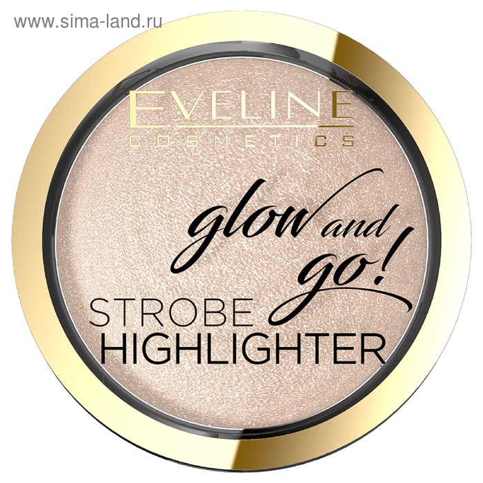 

Хайлайтер для лица запечённый Eveline Glow And Go, тон 02 gentle gold