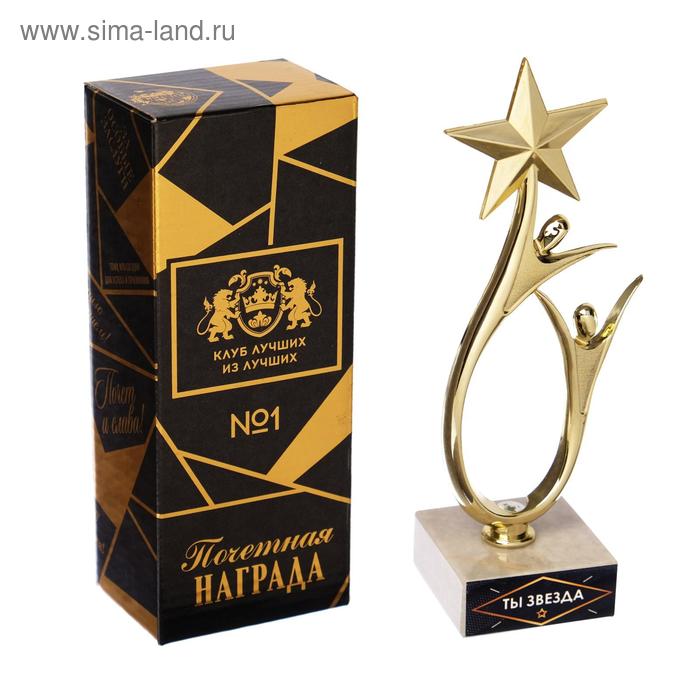 Кубок «Ты звезда», наградная фигура, золото, 18 х 5,5 см, пластик, золото цена и фото