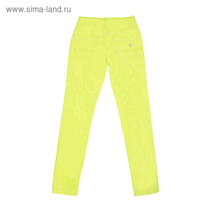 фото Брюки для девочек, рост 140 см, цвет салатовый yuke jeans