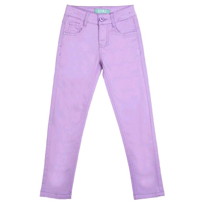 Брюки для девочек, рост 116 см, цвет сиреневый брюки для девочек рост 128 см цвет сиреневый