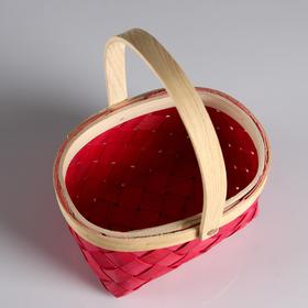 

Корзина плетеная (секвойя), 19,5х13хH11/25 см, 1 шт., красный
