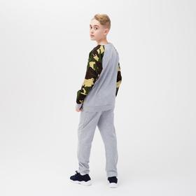 

Спортивный костюм (джемпер, брюки), цвет зеленый камуфляж/серый, рост 140 см (38)