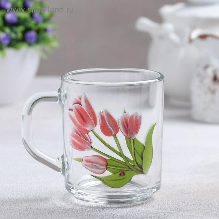 фото Кружка gidglass «весенние тюльпаны», 200 мл, без упаковки