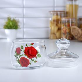 

Банка для сыпучих продуктов GiDGLASS Cesni «Алая роза», 500 мл