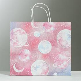 

Пакет подарочный крафтовый Space, 32 × 28 × 15 см