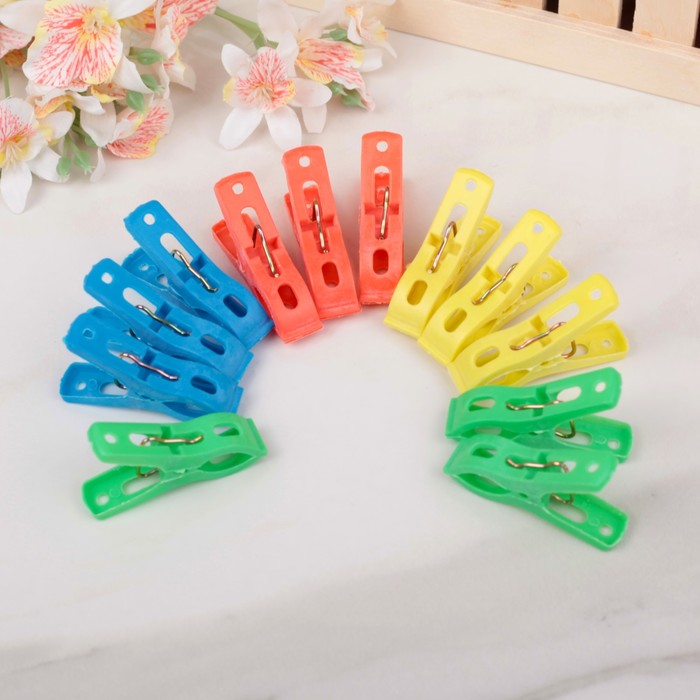Набор прищепок бельевых 7,5 см, 12 шт