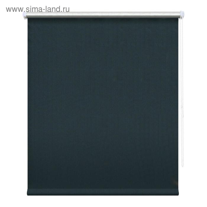фото Рулонная штора блэкаут «сильвер», 70 х 175 см, цвет тёмно-синий уют