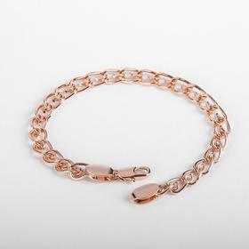 

Браслет металл "Цепь" плетение лав, продолговатый карабин, цвет золото, ширина 7 мм, L=18,5 см