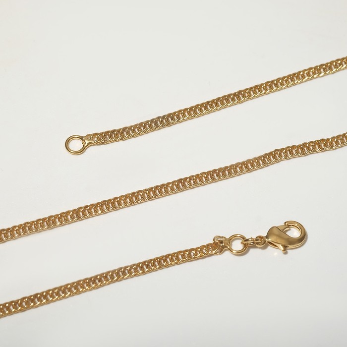 Цепь «Панцирное плетение» со звеньями, каплевидный карабин, золото, 45 см цепь панцирное плетение со звеньями каплевидный карабин золото 45см