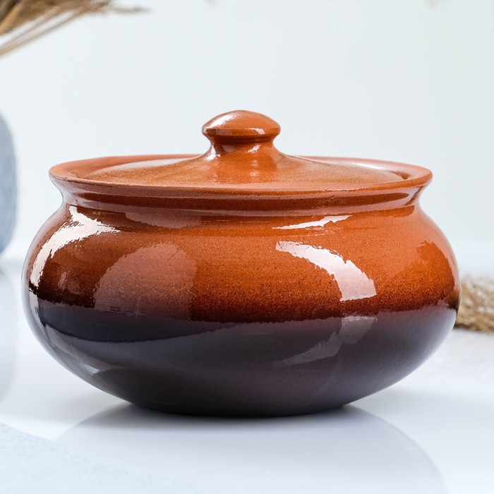 Набор посуды "Вятская керамика" 2,5л + 4х0,5л + деревянная ложка, традиционный