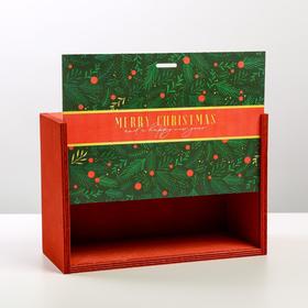 

Ящик деревянный Merry Christmas, 20 × 30 × 12 см