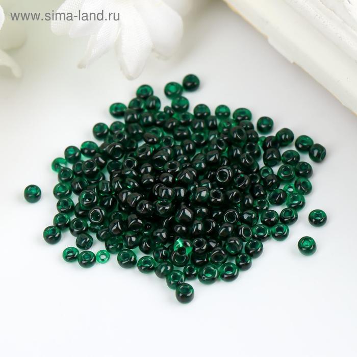 Бисер Zlatka GR 08/0, 3 мм, 10 гр тёмно-зелёный