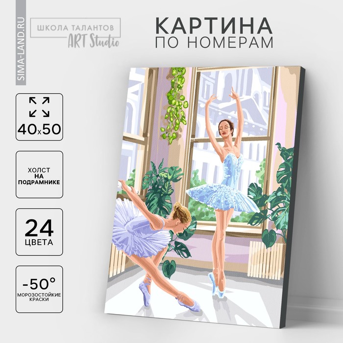 

Картина по номерам на холсте с подрамником «Балерины», 40 х 50 см