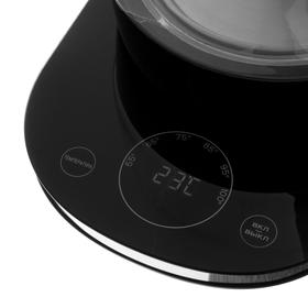 

Чайник электрический Endever Skyline KR-334G, стекло, 1.7 л, 1800 Вт, регулировка t°, серебр. 514858
