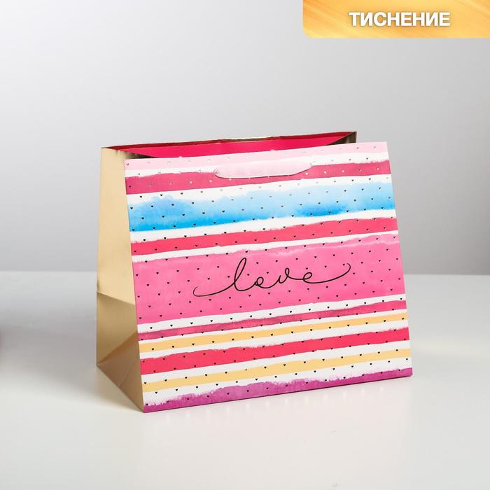 

Пакет ламинированный Love, 30,5 × 25,5 × 18 см
