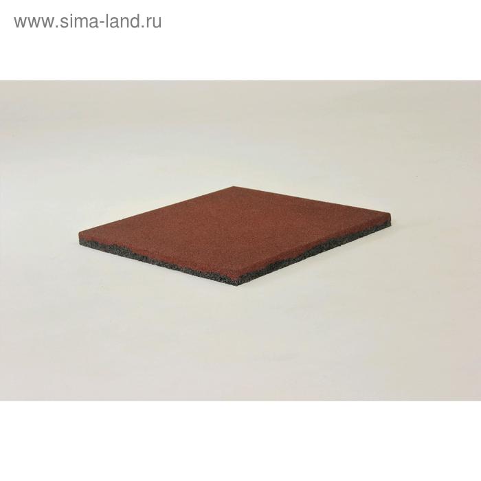 Плитка резиновая, 50 × 50 × 3 см, полнотелая, терракотовая