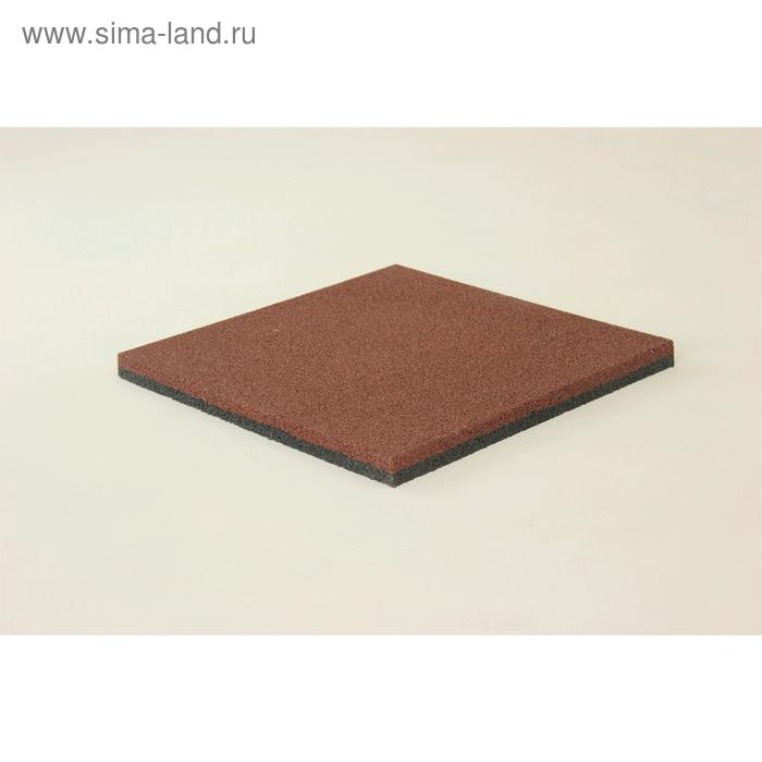 Плитка резиновая, 50 × 50 × 3 см, полнотелая, коричневая