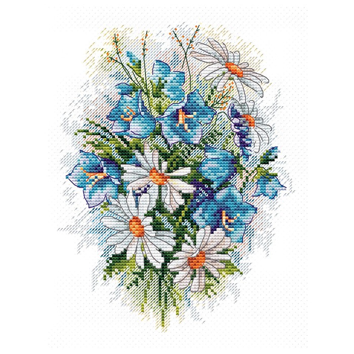 набор для вышивания луговые цветы 18×15 см Набор для вышивания «Луговые цветы» 18×15 см