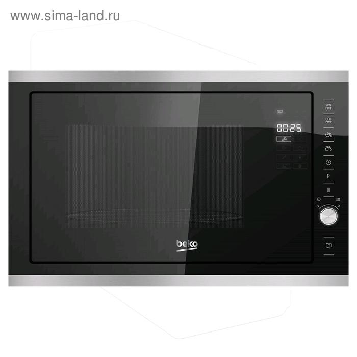 фото Встраиваемая микроволновая печь beko mcb 25433 x, 900 вт, 25 л, таймер, чёрная
