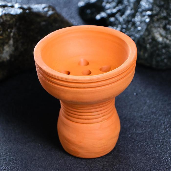 Кальянная чаша "Турка Классика Cord", красная глина, 8 см