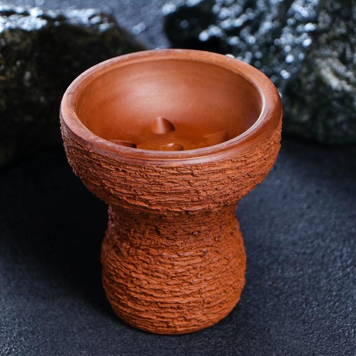 Кальянная чаша "Турка Классика Grass brown", красная глина, 8 см
