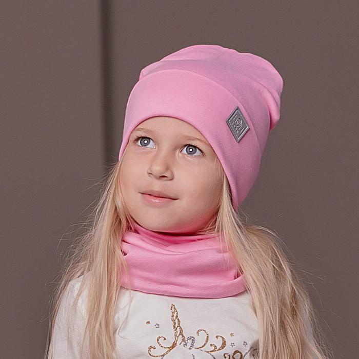 фото Шапка для девочки, цвет розовый, размер 46-50 hoh loon