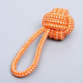 

Мячик из каната с ручкой, 19 х 6,5 см, микс цветов