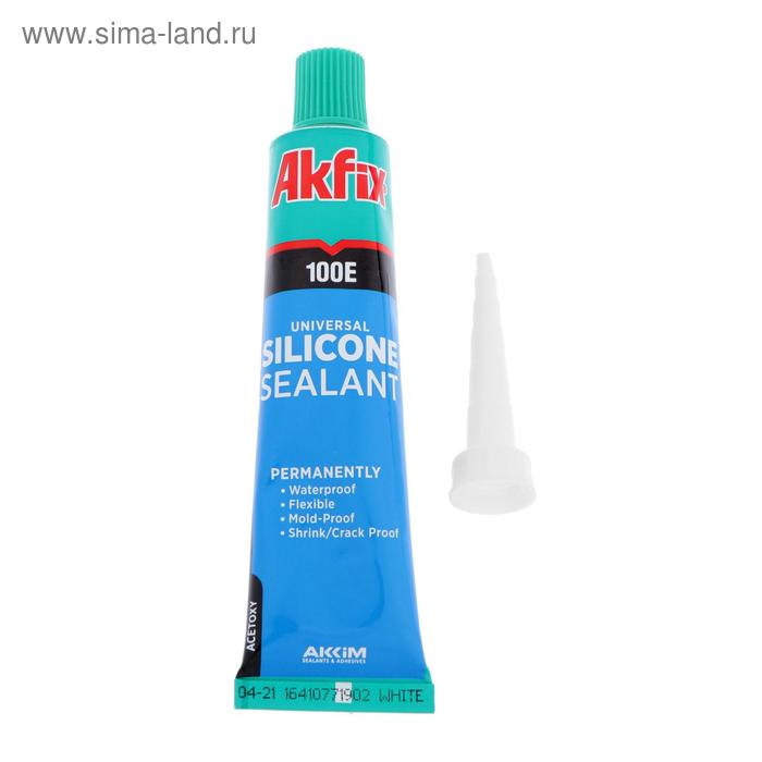 

Герметик Akfix 100E, универсальный, силиконовый, белый, 50 мл