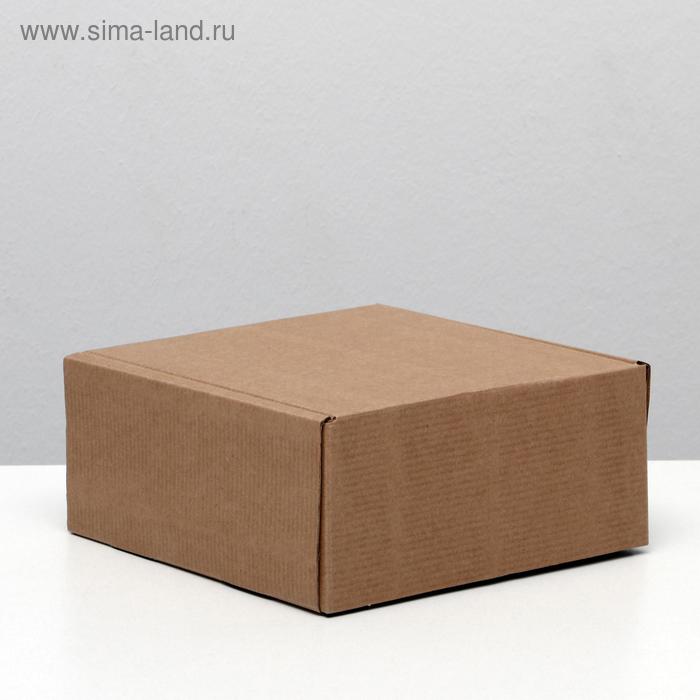 Коробка самосборная, без окна, крафт, 19 х 18 х 8,5 см коробка самосборная без окна present 19 х 19 х 9 см набор 5 шт