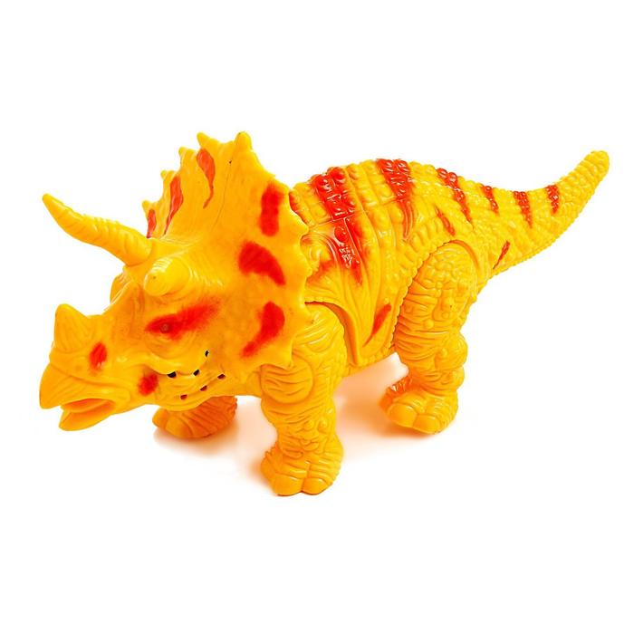 Динозавр «Трицератопс», работает от батареек, световые и звуковые эффекты, в пакете