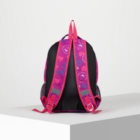 

Рюкзак школьный, отдел на молнии, 2 наружных кармана, 2 боковых кармана, цвет розовый