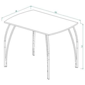 

Стол обеденный №5 1000х700х740 Ясень Шимо Светлый/Металлик