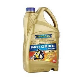 

Моторное масло RAVENOL Motobike 4-T Mineral SAE 15W-40, 4л