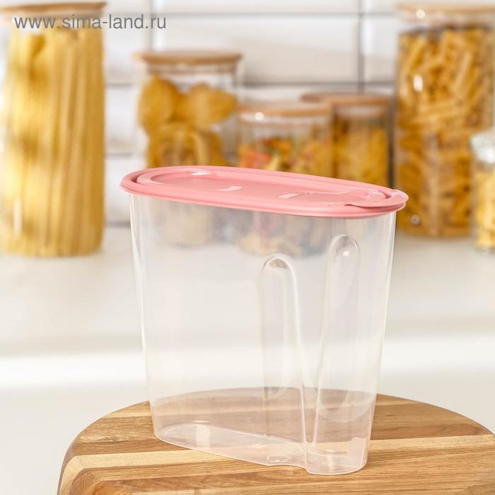 Ёмкость для сыпучих продуктов IDEA, 1,5 л, цвет ягодный